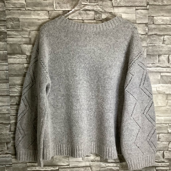 Roberta roller rabbit Size L wool gray knitwear sweater (W401) - Picture 6 of 9